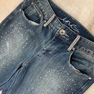 INC Blue Jeans with Rhinestone Accents